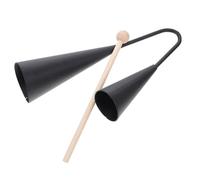 TIDTALEO Strumento Percussione Agogo Bell Tradizionale Doppia Tromba con Mallet in Legno per Samba e Eventi Musicali