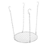 TIDTALEO Supporto per Vasi da Piante Struttura Rinforzata e 4 Ganci in Metallo Argento con Catena da 25cm Che Previene Collasso e Solleva Le Piante, per Ingressi Hotel e Grandi Vasi