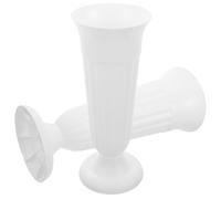 TIDTALEO Vaso di Fiori in Plastica Resistente per Tomba Base Set da 2 Pezzi Ornamento Funerario Versatile per Composizioni Floreali Commemorative da Esterno