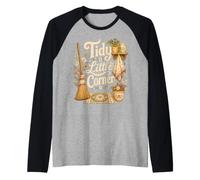 Tidy Little Corner Cottagecore Pulizia Maglia con Maniche Raglan