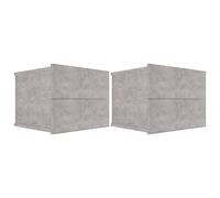 Tidyard 2 Comodini Pensili Camera da Letto Moderni Truciolato Grigio,Comodino Sospeso,Comodini Bianchi,Mensola Comodino,Comodini Sospesi Camera da letto,Comodini Moderni,Mensole da Parete 40x30x30 cm
