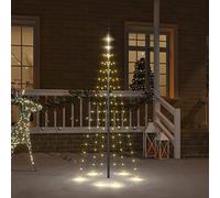 Tidyard Albero,Natalizio,di Natale,Artificiale,Pennone,con 108 pz Luci,LED,Bianco Caldo,a Interno Esterno,180 cm,Albero Natale Luminoso con Luci LED,Albero Natalizio Luminoso con Luci LED