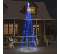 Tidyard Albero,Natalizio,di Natale,Artificiale,Pennone,con 732 pz Luci,LED,Blu,a Interno Esterno,500 cm,Albero Natale Luminoso con Luci LED,Albero Natalizio Luminoso con Luci LED