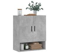 Tidyard Armadietto a Muro,Mobile a Parete,Armadio Sospeso,Mobile da Bagno da Parete,Mobile Pensile Bagno,Armadietto pensile da Bagno,Pensile da Cucina,Grigio Cemento 60x31x70 cm in Legno Multistrato