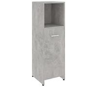 Tidyard Armadio da Bagno Stretto, Mobile Alto da Bagno, Grigio Cemento 30x30x95 cm in Truciolato