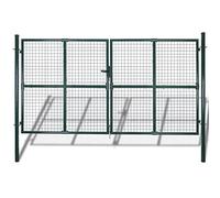 Tidyard Cancello da Giardino in Rete Acciaio Verde, Moderno, 306 x 250 cm