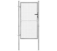 Tidyard Cancello per Giardino in Acciaio Zincato 105x200cm Argento,l cancello è Facile da Montare.