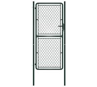 Tidyard Cancello,Singolo,da Giardino,per Recinzione,in Acciaio,Verde,100x250 cm,Cancello Singolo,Cancello da Giardino,Cancello Metallo,Cancello Acciaio,Cancello per Esterno