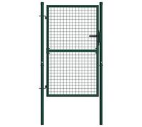 Tidyard Cancello,Singolo,per Recinzione,da Giardino,in Acciaio,Verde,100x125 cm,Cancello Singolo,Cancello da Giardino,Cancello Metallo,Cancello Acciaio,Cancello per Esterno