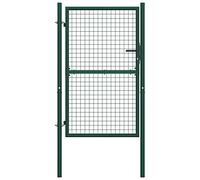Tidyard Cancello,Singolo,per Recinzione,da Giardino,in Acciaio,Verde,100x175 cm,Cancello Singolo,Cancello da Giardino,Cancello Metallo,Cancello Acciaio,Cancello per Esterno