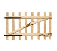Tidyard Cancello Singolo per Recinzione in Legno di Nocciolo, Cancelletto da Esterno in Legno, Cancello per Steccato in Legno, Cancelletto in Legno 100x60 cm