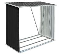 Tidyard Capanno,Casetta,Porta Legna,da Giardino,Esterno,in Acciaio Zincato,Antracite,163x83x154 cm,Legnaia da Giardino,Esterno,in Acciaio,Metallo,Portalegna da Giardino in Acciaio