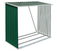 Tidyard Capanno,Casetta,Porta Legna,da Giardino,Esterno,in Acciaio Zincato,Verde,163x83x154 cm,Legnaia da Giardino,Esterno,in Acciaio,Metallo,Portalegna da Giardino in Acciaio
