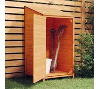 Tidyard Capanno da Giardino in Legno Massello di Abete,Casetta,Casetta per Attrezzi,Capannone per Esterni,Capanno per Attrezzi,Casetta in Legno,Casetta da Giardino in Legno Marrone 55x52x112cm