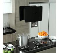 Tidyard Cappa da Cucina ad Isola Sospesa LCD con Sensore 37 cm, Cappa a Isola Sospesa, Cappa Cucina, Cappa Aspirante ad Incasso, Cappa Aspirante a Isola, Materiale Acciaio e Vetro Temperato