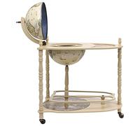 Tidyard Carrello,Bar a Globo,Portavini,Portavino,Scafffale,Portabottiglie,con Ruote,con Supporto in Legno,Carrello Cucina Legno,Minibar,Portavini,Carrello Bar,Carrello liquori,Porta liquori