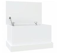 Tidyard Contenitore Portaoggetti, Box, Baule Multiuso, Cassapanca in Legno, da Interno, Bianco 50x30x28 cm Multistrato