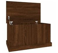 Tidyard Contenitore Portaoggetti,Contenitore Box,Baule Multiuso,Cassapanca Contenitore in Legno,Baule Contenitore da Interno,Cassapanca Baule in Legno,Rovere Marrone 70x40x38 cm Legno Multistrato