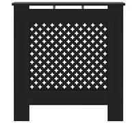 Tidyard Copertura per Radiatore in MDF,Copricalorifero Coperchio Radiatore,Copertura per Il Termosifone Protezione Radiatore,78 x 19 x 81,5 cm,Colore Nero