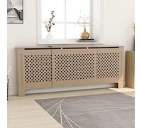Tidyard Copertura per Radiatore Marrone,Copertura per Termosifone,Copri Termosifone,Copritermosifone in MDF Copertura per Il Termosifone Protezione Radiatore,Lunghezza Regolabile 142-205 cm