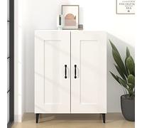 Tidyard Credenza 2 Ante Bianco,Credenza Soggiorno Cucina,Mobile Credenza Cucina,Credenze e Buffet,Armadio da Cucina,Mobiletto Multiuso,Armadio con Ripiani 69,5x34x90 cm in Legno Multistrato