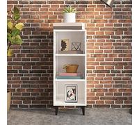 Tidyard Credenza, Armadietto Salvaspazio, Mobile Bagno, Armadio Portaoggetti per Cucina Ingresso Ufficio, Bianco Lucido Legno