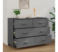 Tidyard Credenza,Armadio,Cassettiera,Armadietto,Moderna,in Legno Massello di Pino,con 6 Cassetti,113x40x80 cm,Armadio con Cassetti,Credenza Soggiorno,Credenza con Cassetti,Cassettiera Moderna