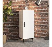 Tidyard Credenza Bianco Lucido,Credenza Soggiorno Cucina,Mobile Credenza Cucina,Mobile Bagno Salvaspazio,Mobile da Cucina,Mobiletto Multiuso,Armadietto da Bagno,Legno Multistrato,34,5x34x90 cm