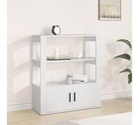 Tidyard Credenza Bianco,Mobile Credenza Cucina,Credenze e Buffet,Armadio da Cucina,Armadietto,Credenza Moderna,Credenza Soggiorno Cucina,Mobiletto Multiuso 80x30x90 cm in Legno Multistrato