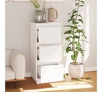Tidyard Credenza in Legno,Mobiletto Laterale,Armadio con Ante,Credenze e Buffet,Credenza Cucina,Armadio da Cucina,Credenza Soggiorno,Mobiletto Multiuso,Armadietto,Comodino,Bianca 32x34x75 cm