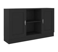 Tidyard Credenza Nero,Armadietto,Credenza Cucina Salvaspazio,Credenze Moderna,Mobile Buffet,Tavolo da Buffet,Armadietto da Cucina,Mobiletto Multiuso 120x30,5x70 cm in Truciolato