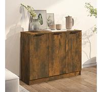 Tidyard Credenza Rovere Fumo,Armadietto,Credenza da Cucina,Credenza Cucina Salvaspazio,Credenze Moderna,con Ante,Armadio da Cucina,Mobile Buffet in Legno Multistrato 90,5x30x70 cm