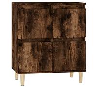 Tidyard Credenza Rovere Fumo,Credenza Moderna,Armadietto,Credenze e Buffet,Credenza Soggiorno Cucina,Mobile Credenza Cucina,Mobiletto Multiuso,Armadio da Cucina,60x35x70 cm in Legno Multistrato