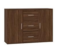 Tidyard Credenza Rovere Marrone,2 Ante e 3 cassetti,Credenze Moderna,Credenza Cucina Credenza Soggiorno,Mobile Buffet,Mobiletto Multiuso,Armadietto da Cucina 91x29,5x65 cm in Legno Multistrato