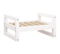 Tidyard Cuccia per Cani,Lettini per Cani Piccoli,Divano per Cani,Lettino per Cani e Gatti,Cane Piccolo,Letto Cani,Cuccia Rettangolare,(Non Cuscini), Bianca 55,5x45,5x28cm in Legno Massello di Pino