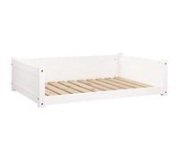 Tidyard Cuccia per Cani,Lettini per Cani Piccoli,Divano per Cani,Lettino per Cani e Gatti,Cane Piccolo,Letto Cani,Cuccia Rettangolare,(Non Cuscini), Bianca 95,5x65,5x28cm in Legno Massello di Pino