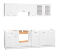 Tidyard Cucina Componibile Completa da Incasso con Mobili Base e Mobili Pensili Sospesi Cucinino Moderno in Truciolato,Ampia Scelta di Colori e Dimensioni