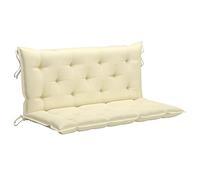 Tidyard Cuscino per Dondolo Bianco Crema 120 cm,Cuscini,Cuscino Imbottito con Schienale,Cuscino per Panca,Cuscini per Panche,Cuscino per Seduta,Cuscino per Schienale,Cuscini in Tessuto
