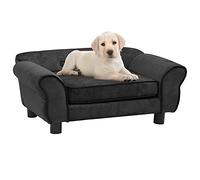 Tidyard Divano,Divanetto,Cuccia,per Cani in Peluche,Grigio Scuro72x45x30 cm,Cuccia per Cani da Interno,Cuccia Cane Interno,Cucce Cani,Divano Cane Domestico,Cuccian per Cane in Peluche