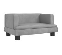 Tidyard Divano per Bambini Grigio Chiaro 60x40x30 cm in Velluto,Poltroncina per Bambini,Divano Bambini,Divanetto per Bimbi,Mini Divani per Bambini,Divano Letto per Bambini,a 2 Posti