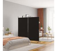 Tidyard Divisorio a 2 Pannelli,Divisore per Ambienti,Paravento Separè per Interni,Paravento Pieghevole Schermo Separatore Ambienti Interni Protezione Privacy Nero 175x180 cm in Tessuto