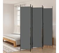 Tidyard Divisorio a 5 Pannelli,Divisore per Ambienti,Paravento Separè per Interni,Paravento Pieghevole Schermo Separatore Ambienti Interni Protezione Privacy Antracite 250x220 cm in Tessuto
