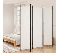 Tidyard Divisorio a 5 Pannelli,Divisore per Ambienti,Paravento Separè per Interni,Paravento Pieghevole Schermo Separatore Ambienti Interni Protezione Privacy Bianco 250x220 cm in Tessuto