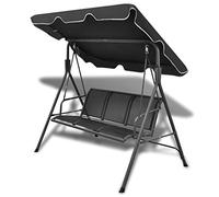 Tidyard Dondolo da Giardino Tre posti con Schienale abbattibile e baldacchino 178 x 112 x 155 cm (L x P x A)