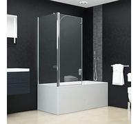 Tidyard Doppia cabina doccia pieghevole ESG con manici moderni, in vetro di sicurezza 120 x 68 x 130 cm, cabina doccia angolare senza vasca