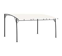 Tidyard Gazebo,Pegolato,Pergola,Padiglione,Parasole,da Giardino,in Tessuto,Crema,Struttura in Acciaio,4x3x2,55 m,Gazebo da Giardino con Struttura in Acciaio,Gazebo da Parete