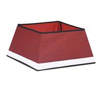 Tidyard Gonna,per Albero,Natale,Natalizia,in Tessuto e Cartone,Rosso e Bianco,48x48x25 cm,Copri Base Albero di Natale