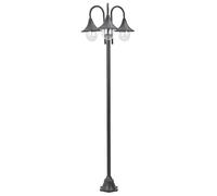 Tidyard Lampione,da Giardino,con 3 Lampade,220 cm,in Alluminio,Bronzo,Lanterne da Giardino Esterno in Alluminio,Lampione da Esterno in Alluminio 220 cm