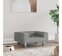 Tidyard Lettino per Cani,Divano per Animali Domestici,Divano Imbottito per Cani,Lettini per Cani,Lettino per Animali,Grigio Chiaro 50x40x26,5 cm in Velluto