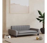 Tidyard Lettino per Cani,Divano per Animali Domestici,Divano Imbottito per Cani,Lettini per Cani,Lettino per Animali,con Braccioli e Schienale, Grigio 90x53x30 cm in Similpelle